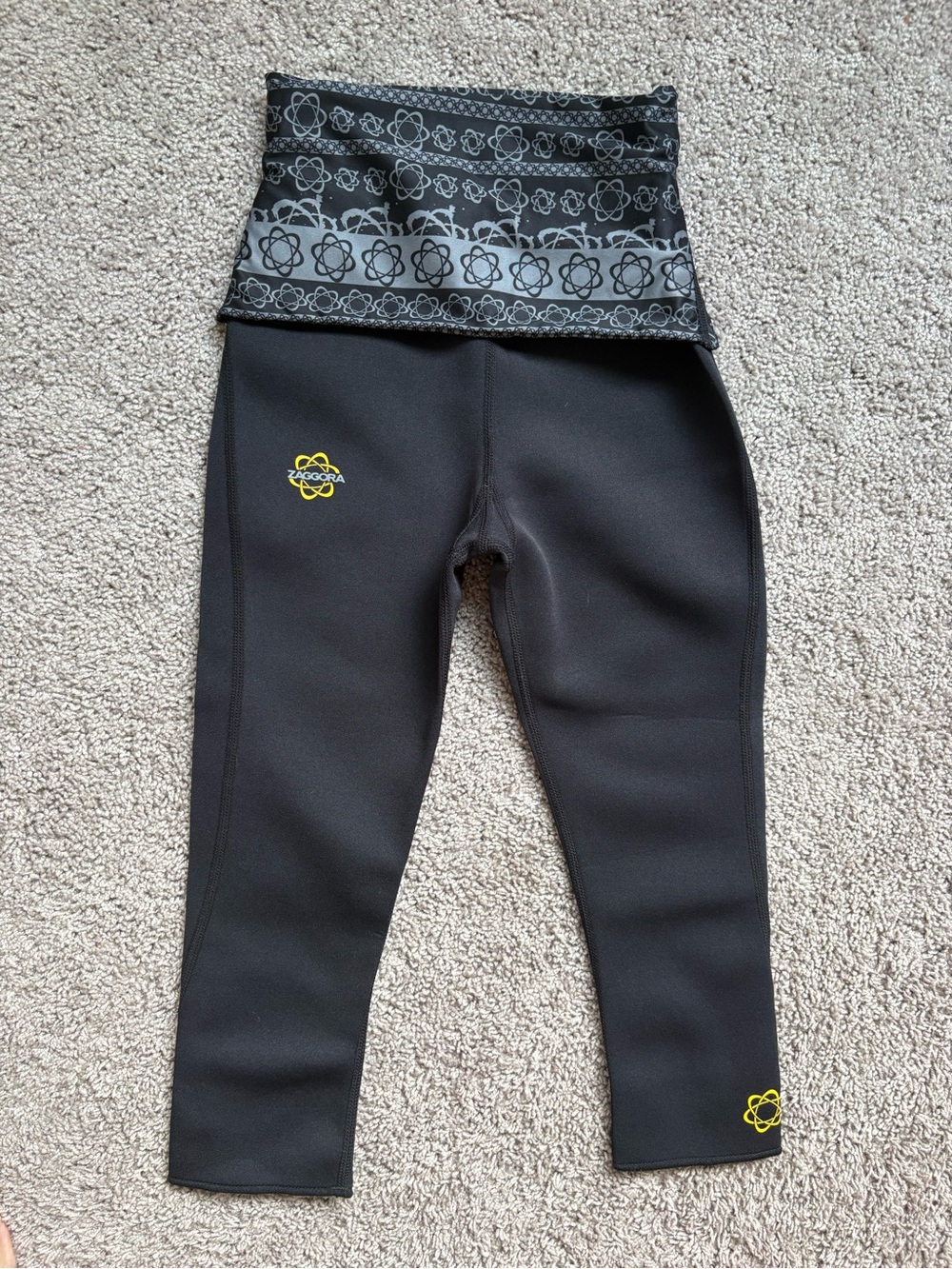 Zaggora Atomica Neoprene Sauna Hot Pants Capri Leggings - Size Xsmall
